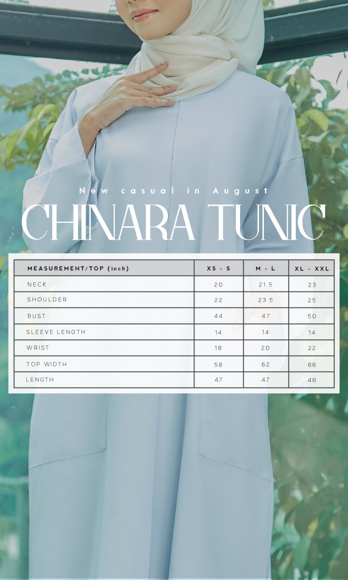 Chinara Tunic in Light Blue